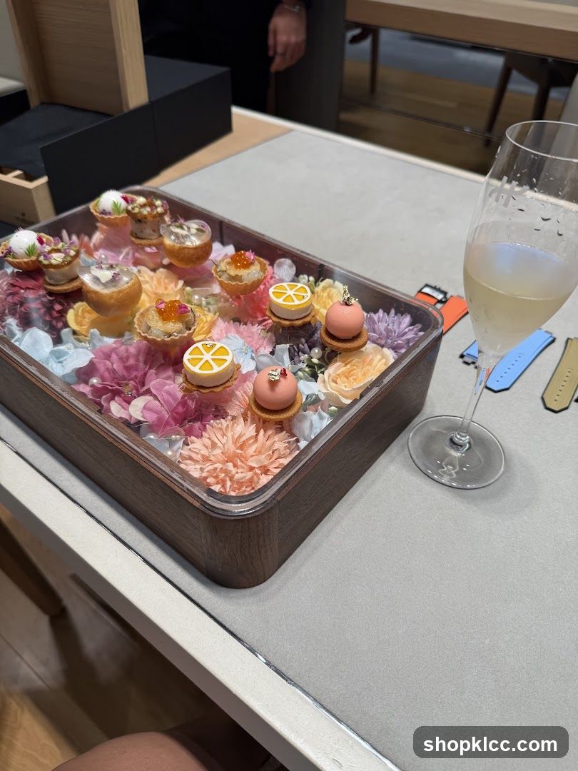 Assortment of Desserts and Champagne
