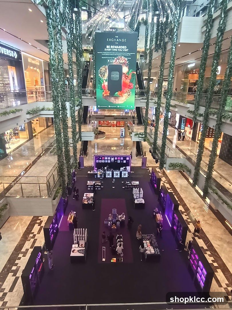 Shopping Mall Interior with Promotional Displays