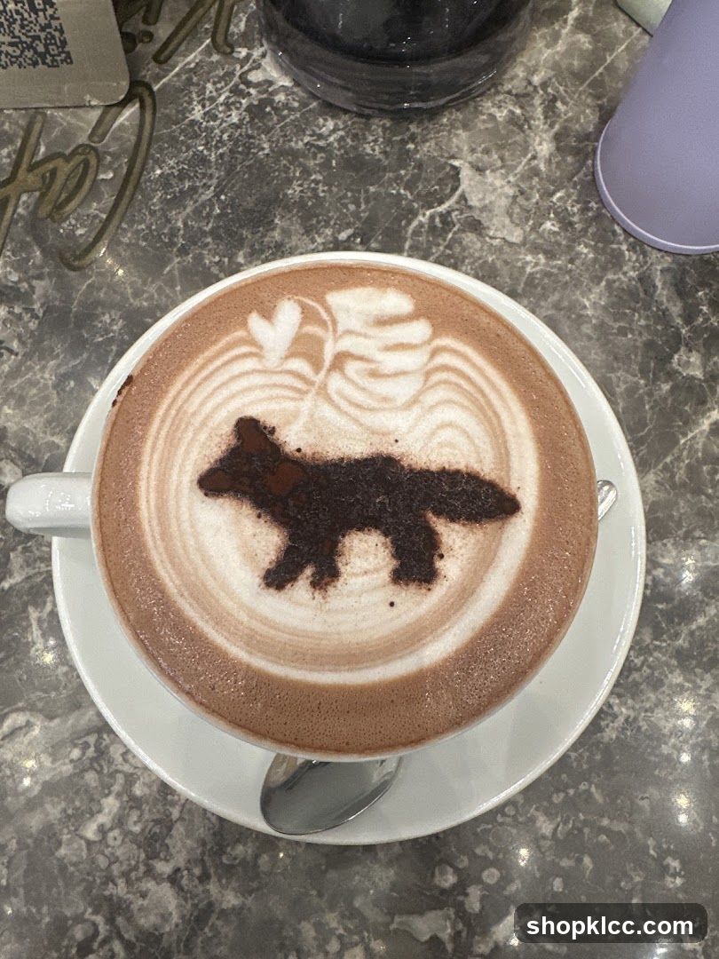 Hot Chocolate with Fox Art