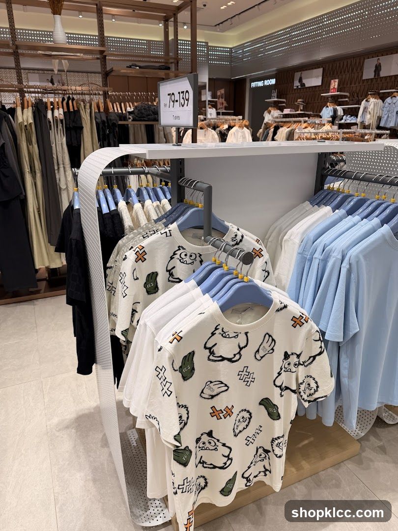 T-shirts on display