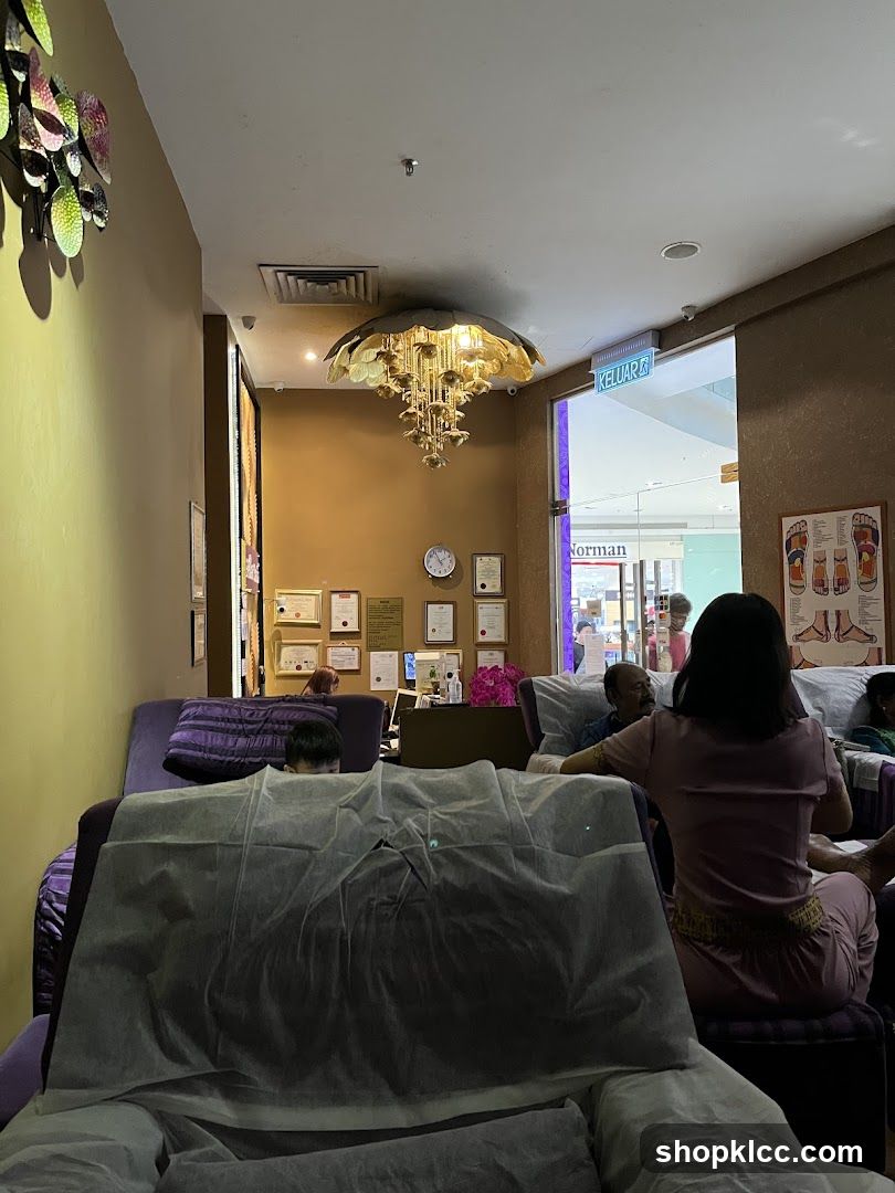 Massage chairs in a spa
