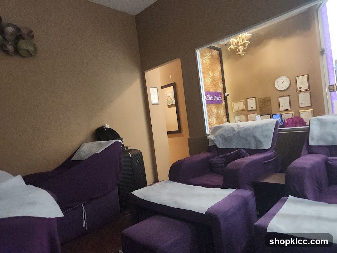 Massage Chairs and Reception Area