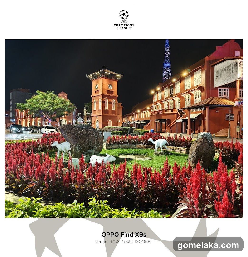 Nighttime Urban Square with Historical Architecture