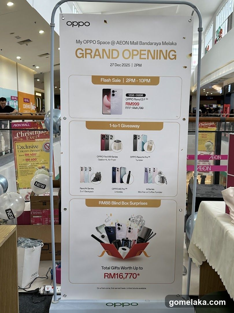 OPPO Grand Opening Promotion at AEON Mall Bandaraya Melaka
