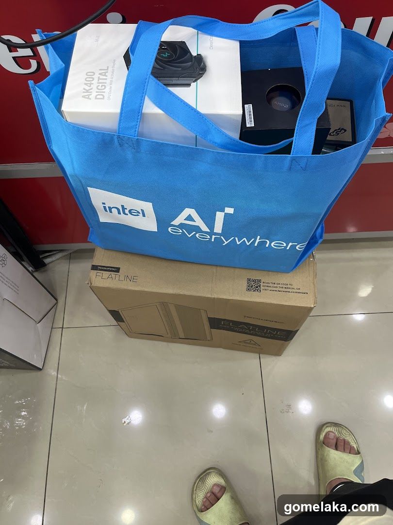 Shopping Bag and Box at Store Interior