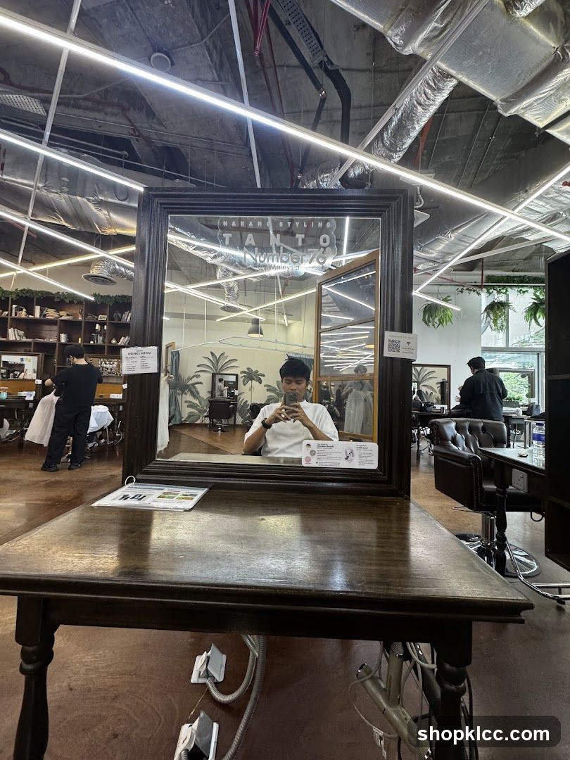 Barbershop Interior with Mirror