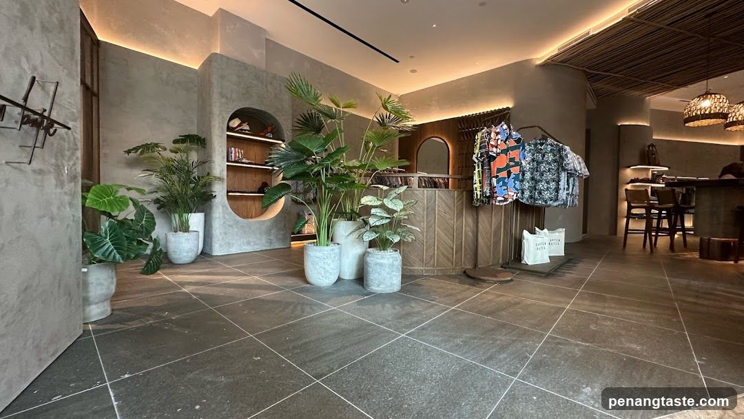 Modern Retail Interior with Plants and Apparel