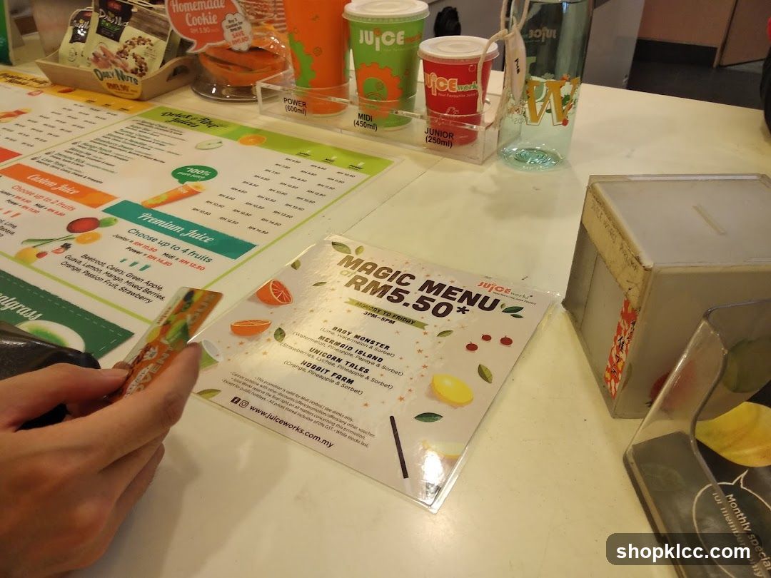 Juice Works Counter Display