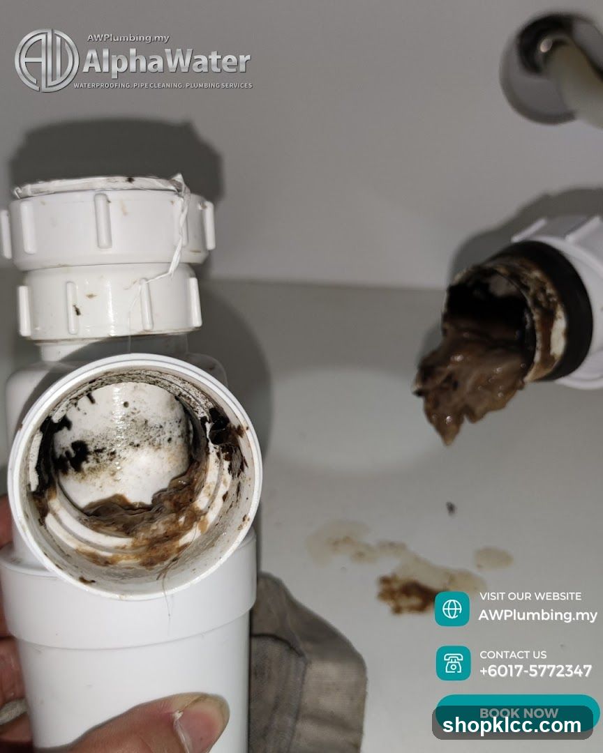 Plumbing Pipe Cleaning Before and After