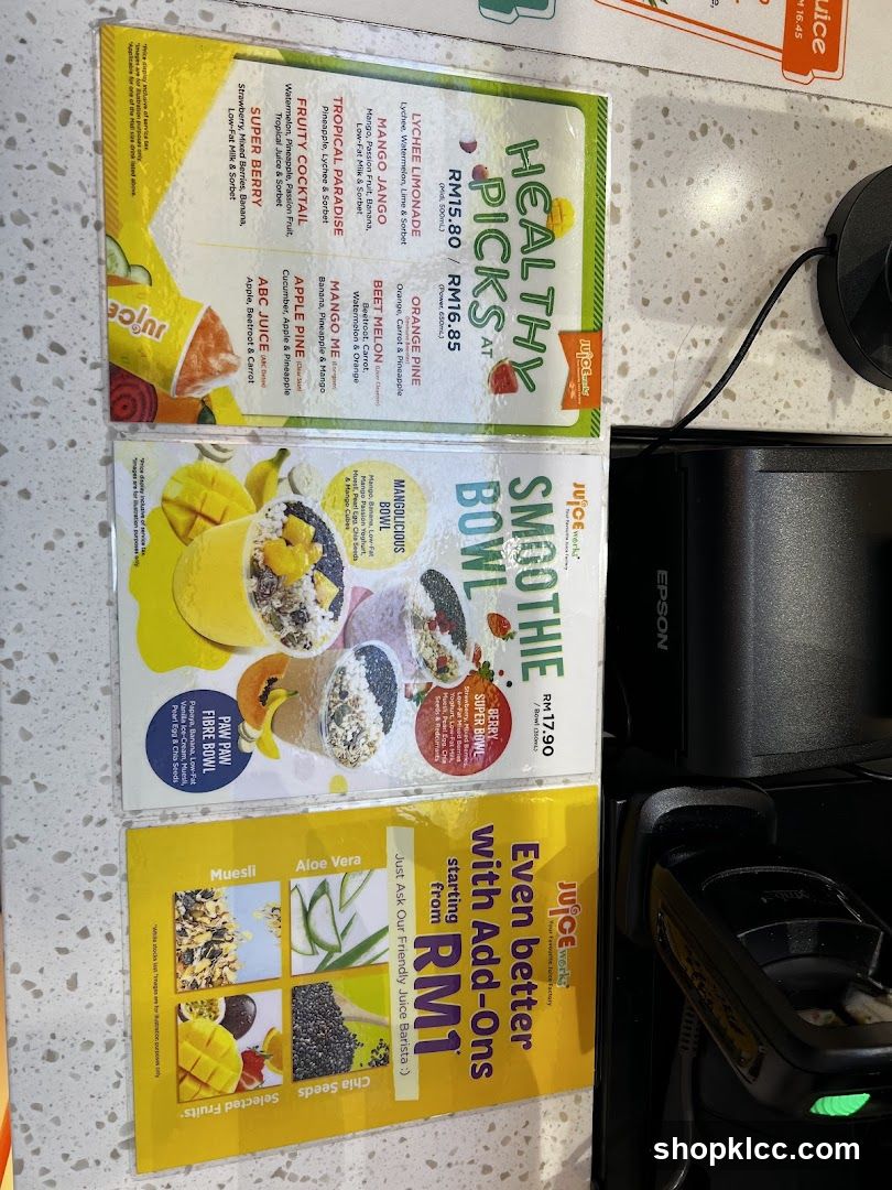 Healthy Picks at Juice World