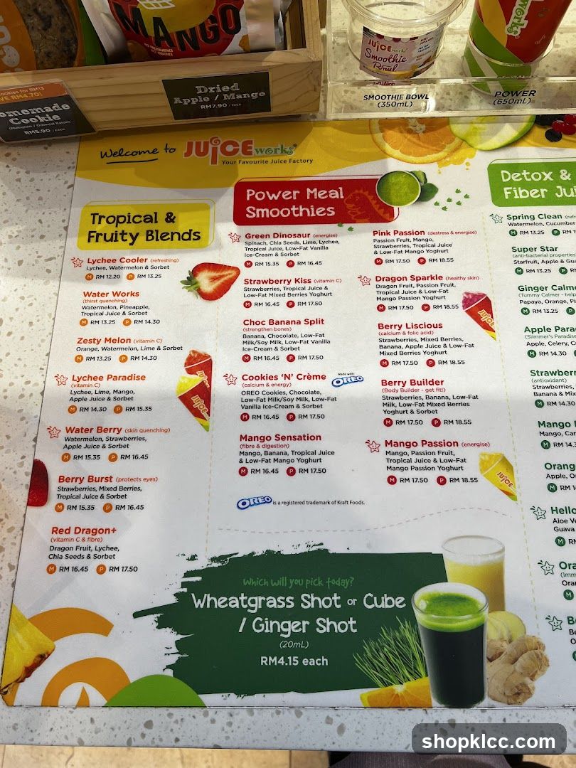 Juice Works Menu