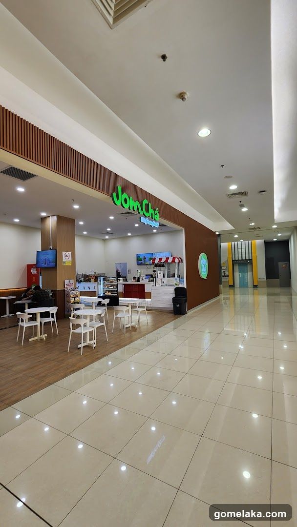 Interior of shopping mall corridor