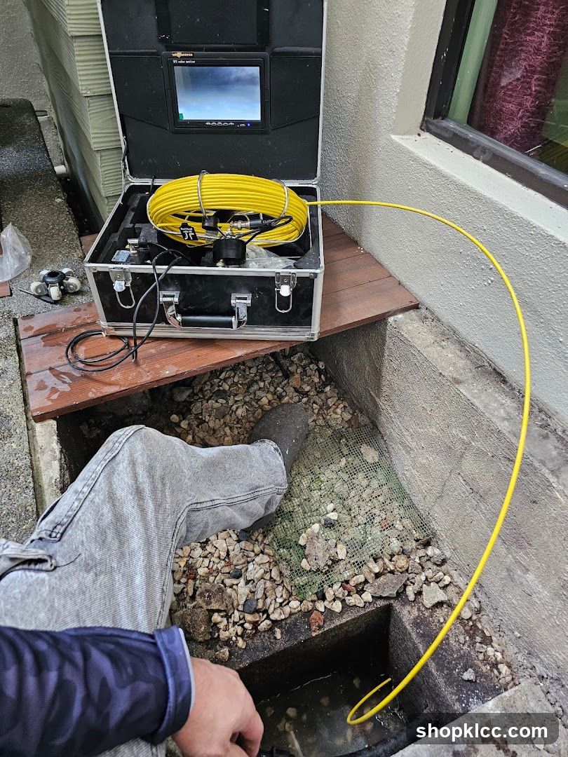 Drain Inspection Equipment Setup