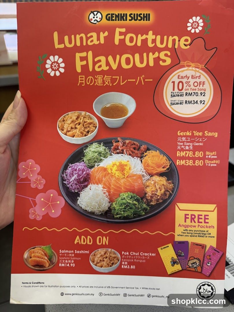 Genki Sushi Lunar Fortune Flavours Menu