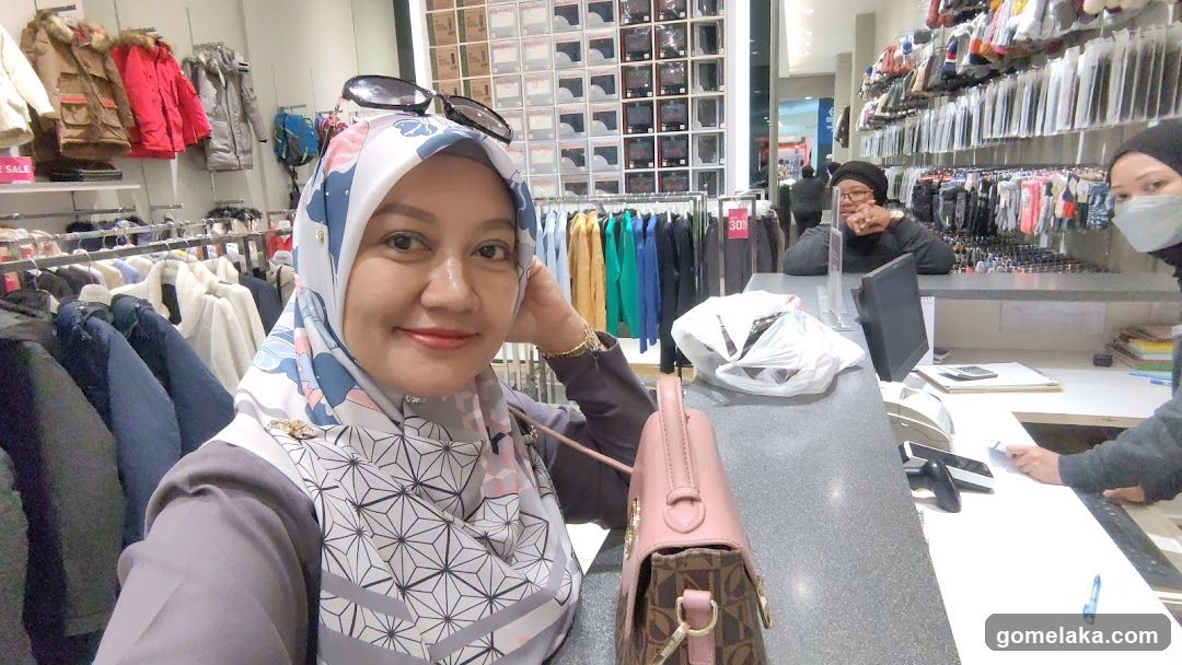 Inside a retail clothing store