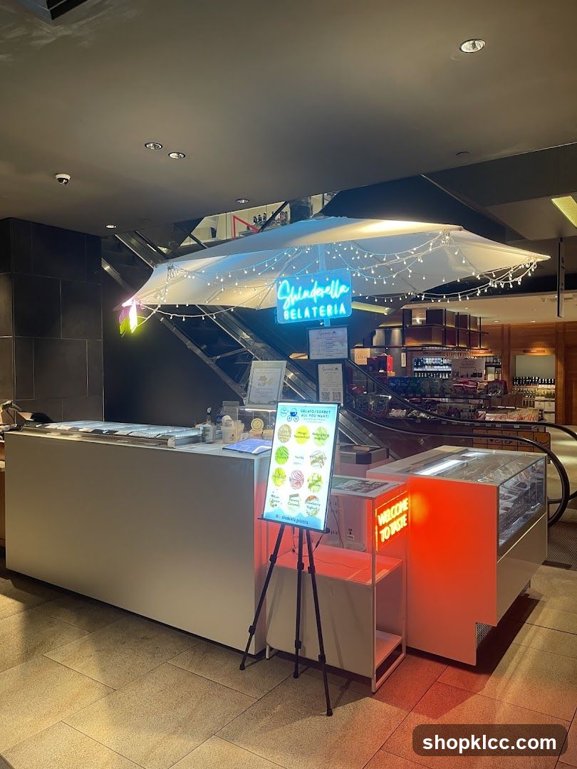 Gelateria Counter with Menu