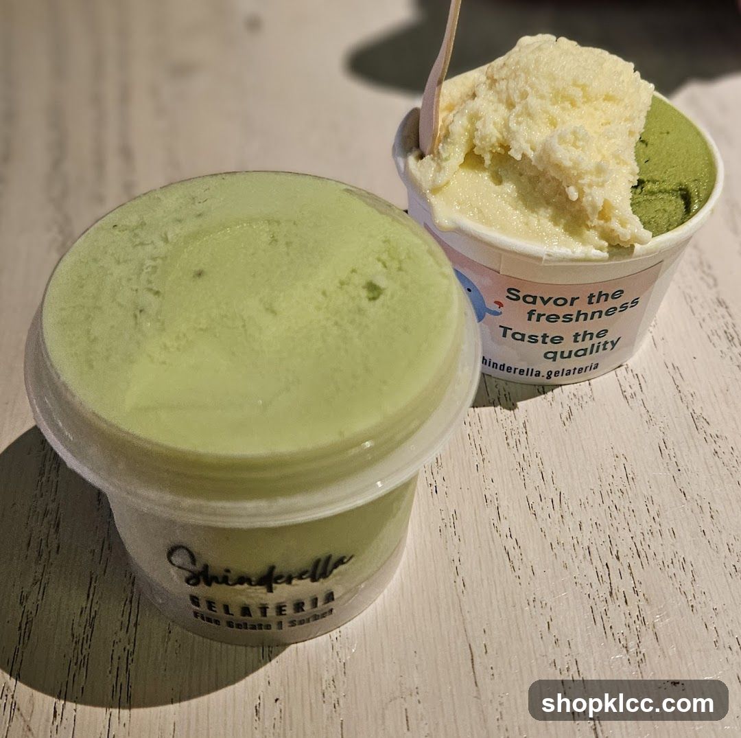 Two cups of gelato