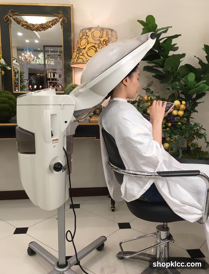 Hair Salon Interior with Hair Dryer