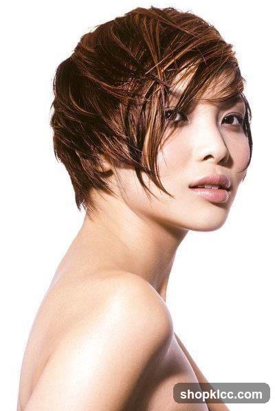 Portrait of a woman with short hair