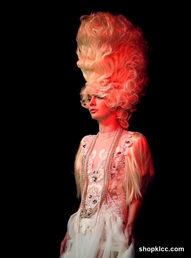 Fashion Model with Voluminous Wig