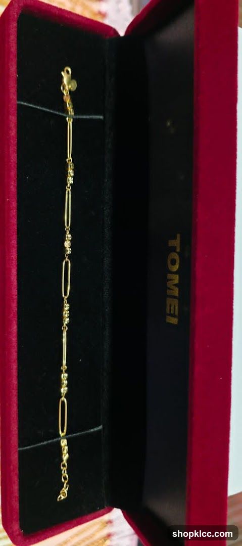 Gold Bracelet in Red Box