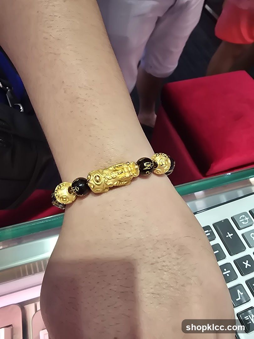 Gold Bracelet on Wrist