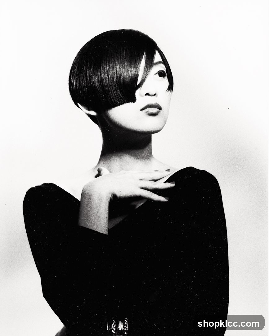 Portrait of a woman with short hair