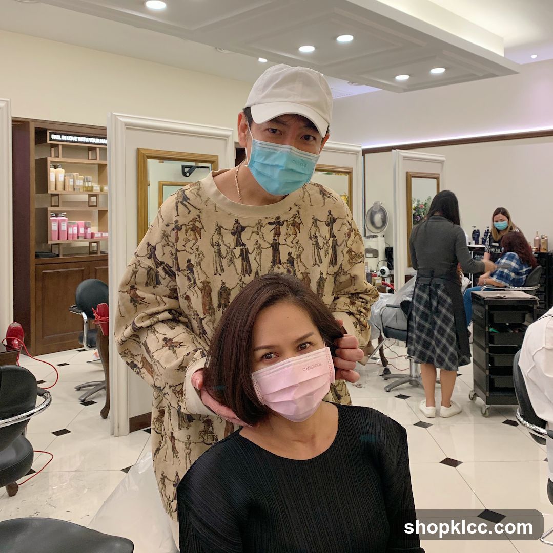 Salon Interior with Staff and Clients