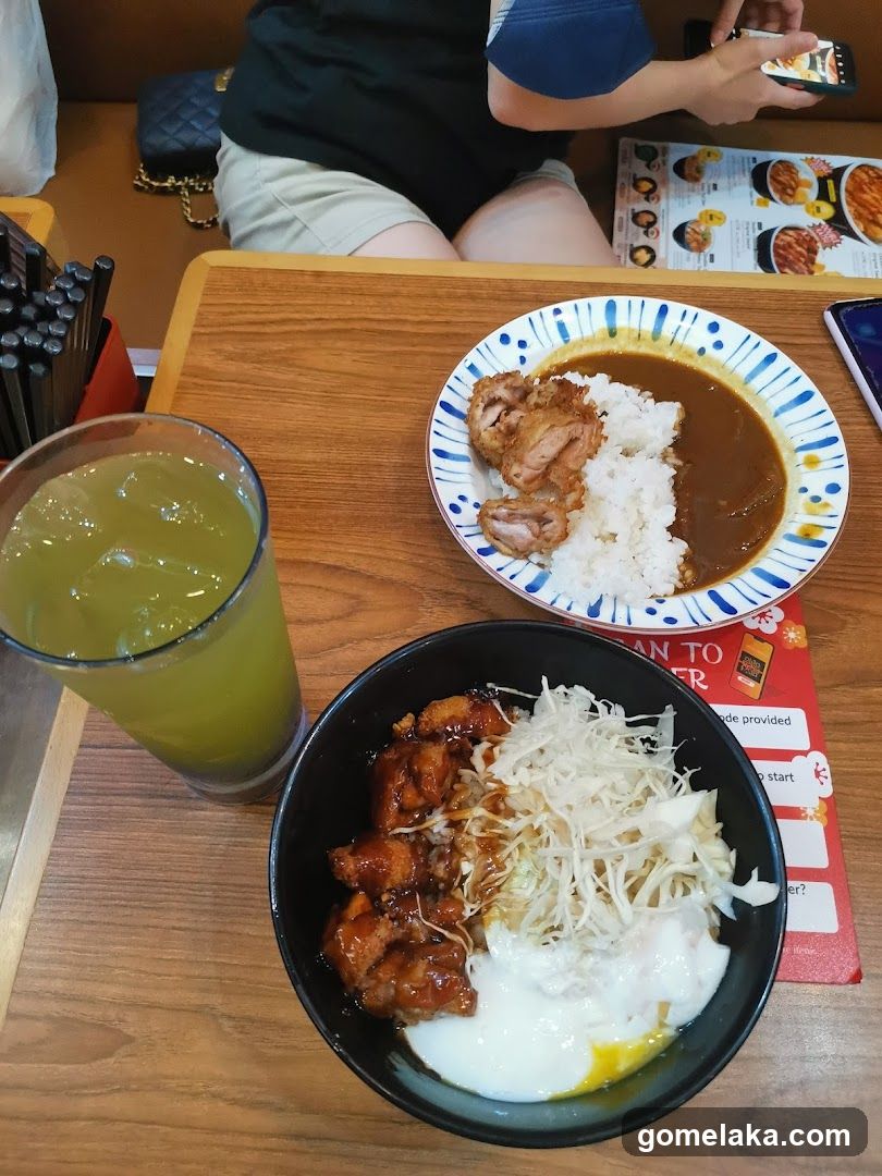 Dining Table with Food and Drink