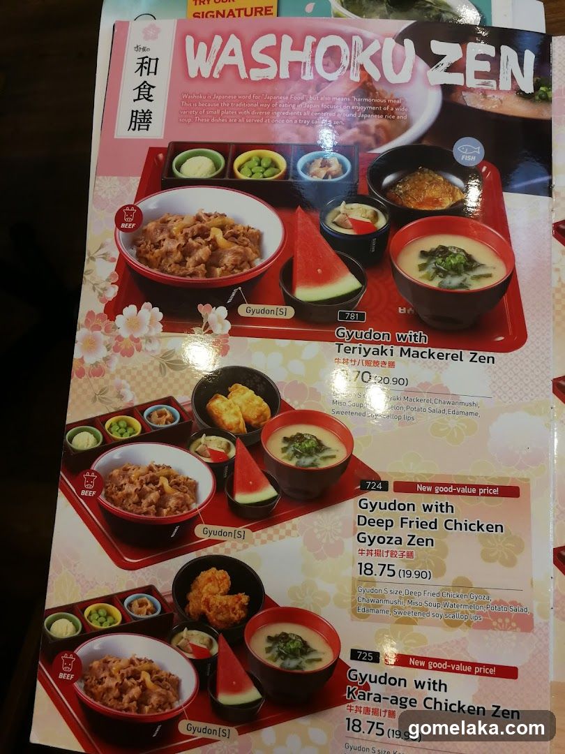 Washoku Zen Menu