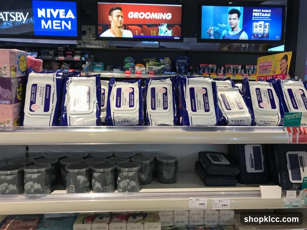 Watsons Multi-Purpose Wipes Display