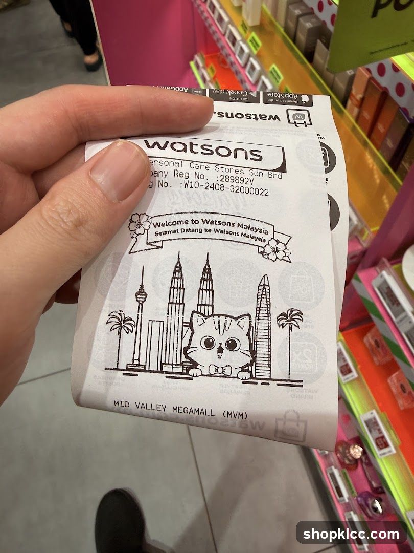 Watsons Receipt