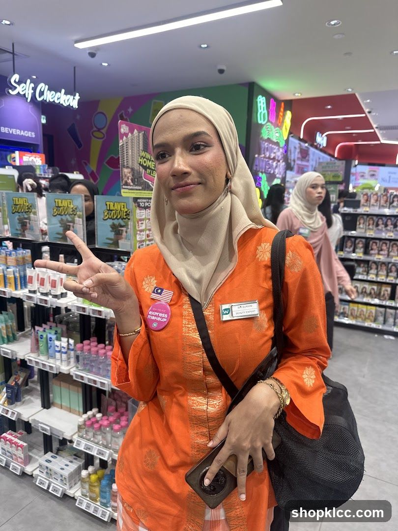 Woman in Orange Top in Store
