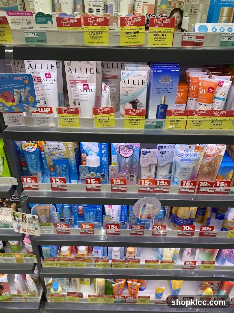 Skincare Products on Shelves