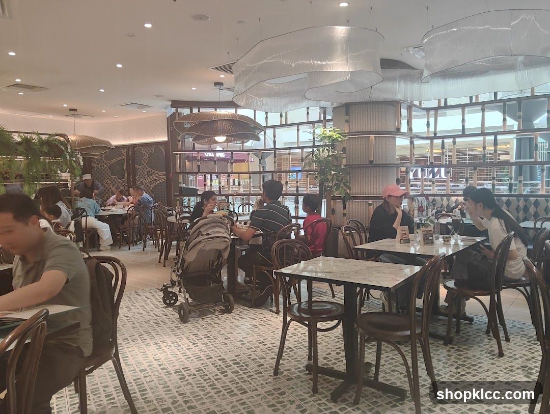 Restaurant Interior with Patrons