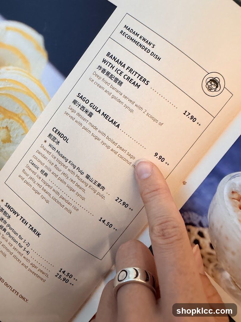 Madam Kwan's Recommended Dish