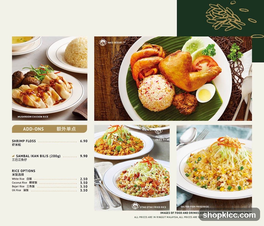 Nasi Bojari Menu