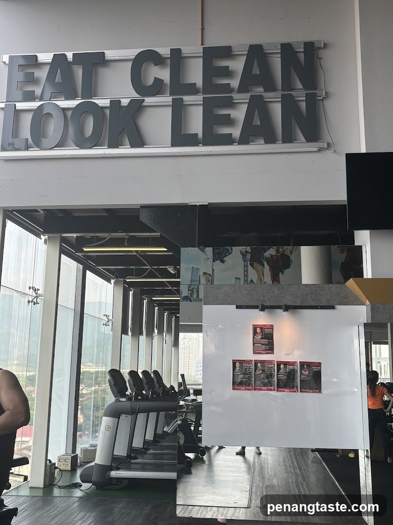 Gym Interior with Motivational Signage