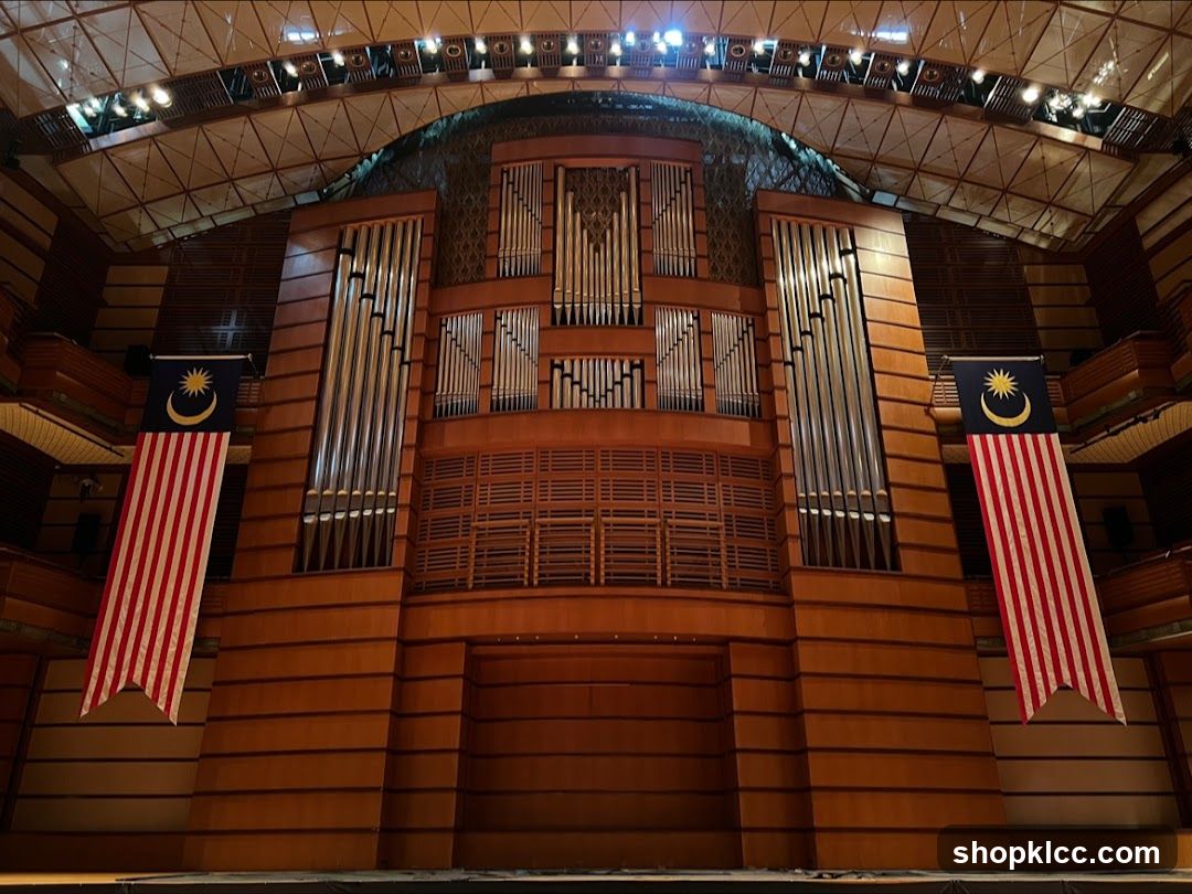 Concert Hall Organ with Malaysian Flags