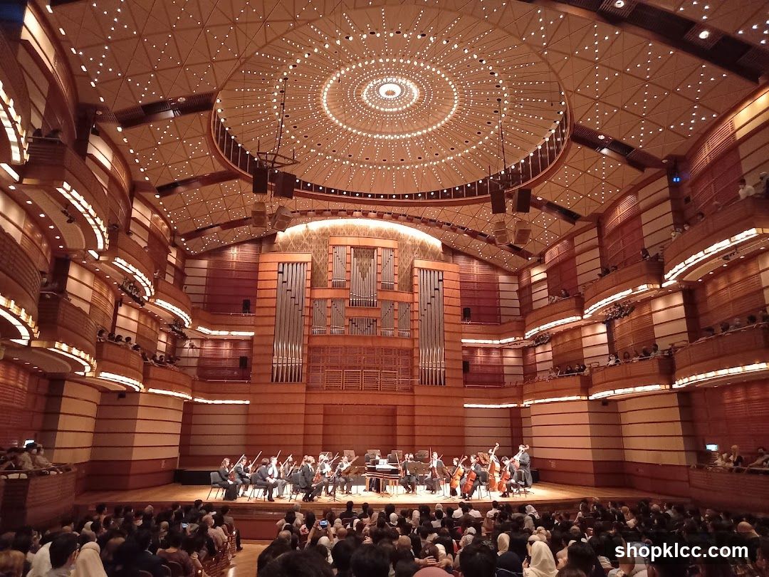 Orchestra performing in a concert hall