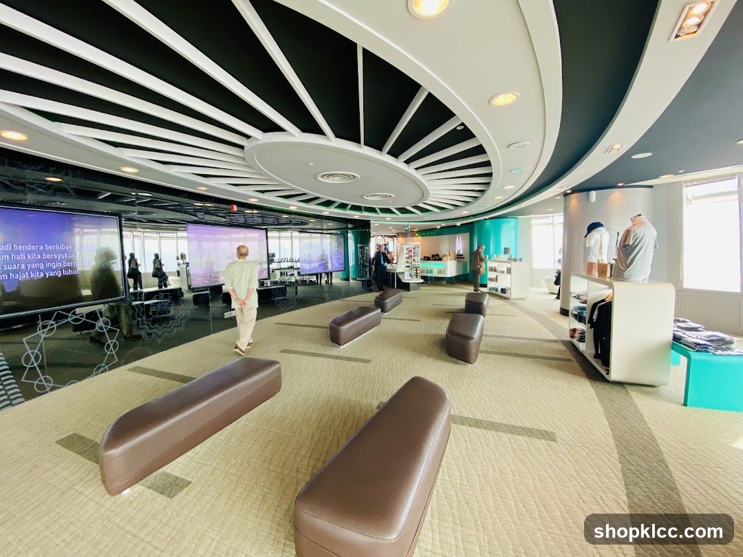Modern Interior with Displays and Seating