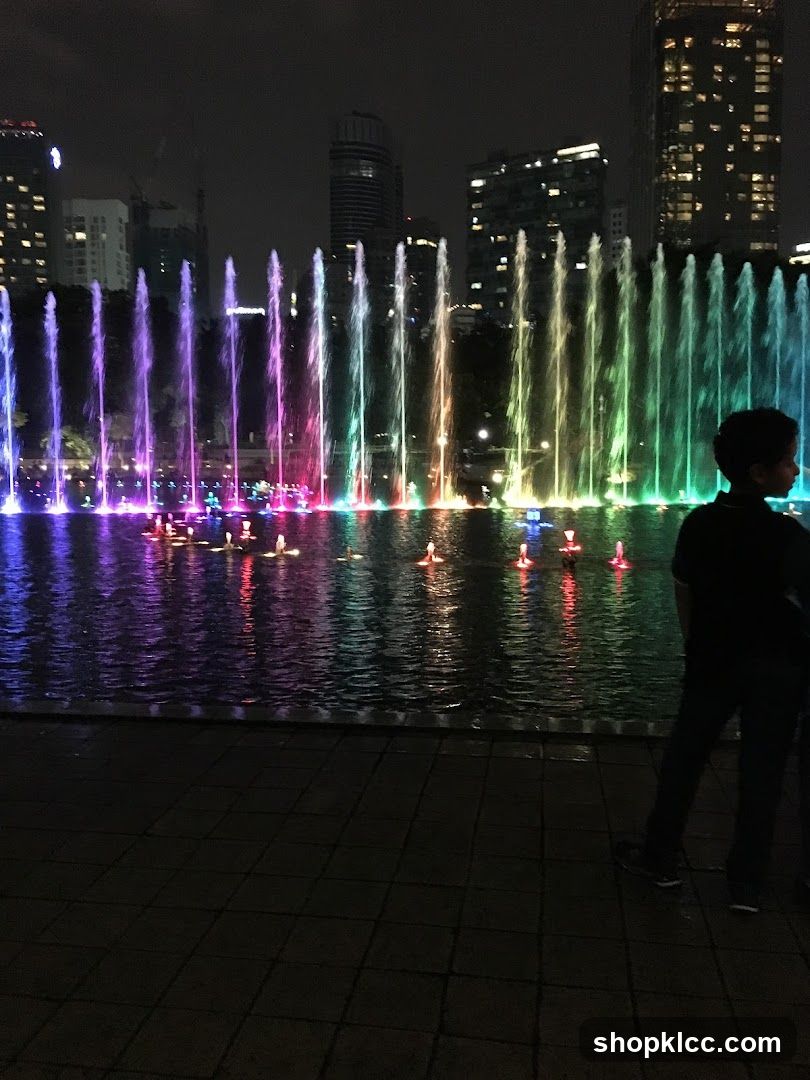 Nighttime Fountain Display