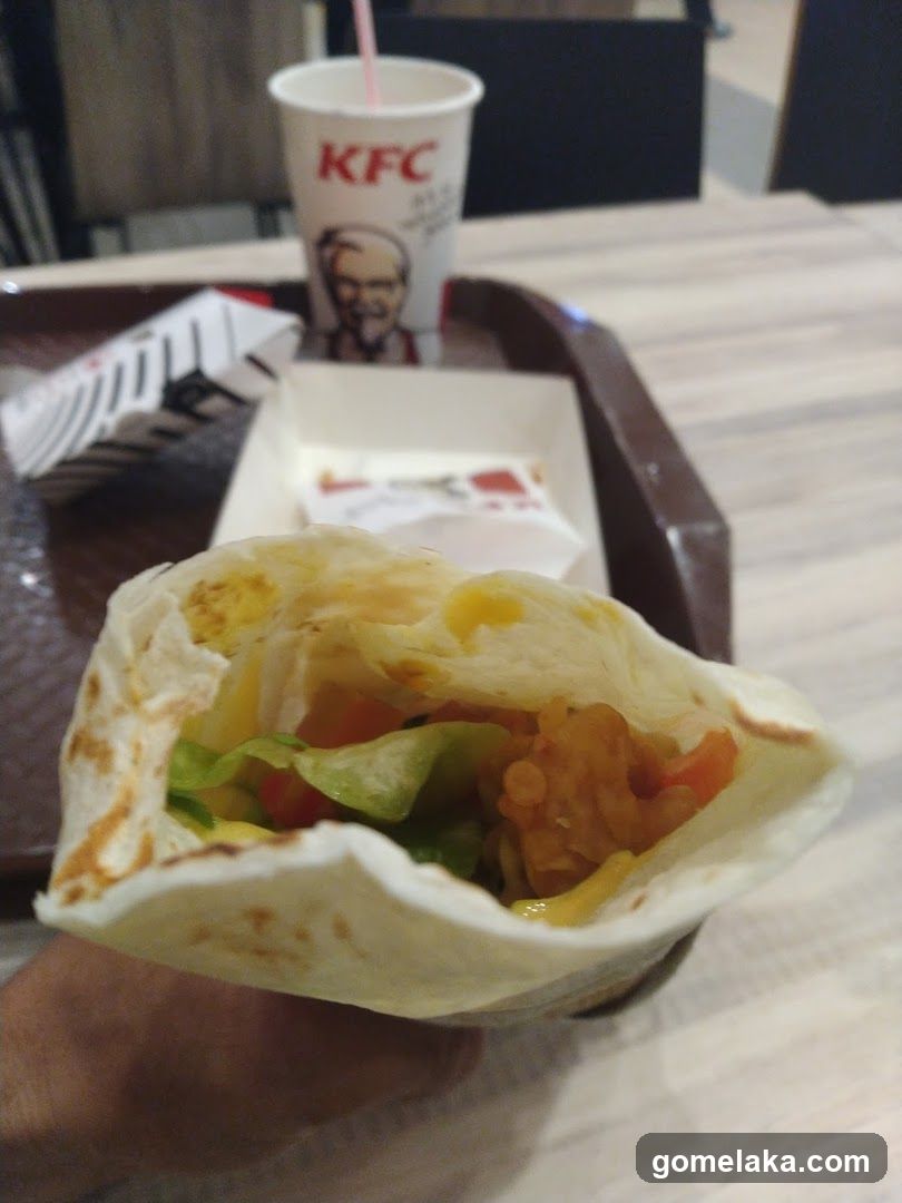 KFC Meal at Restaurant Interior