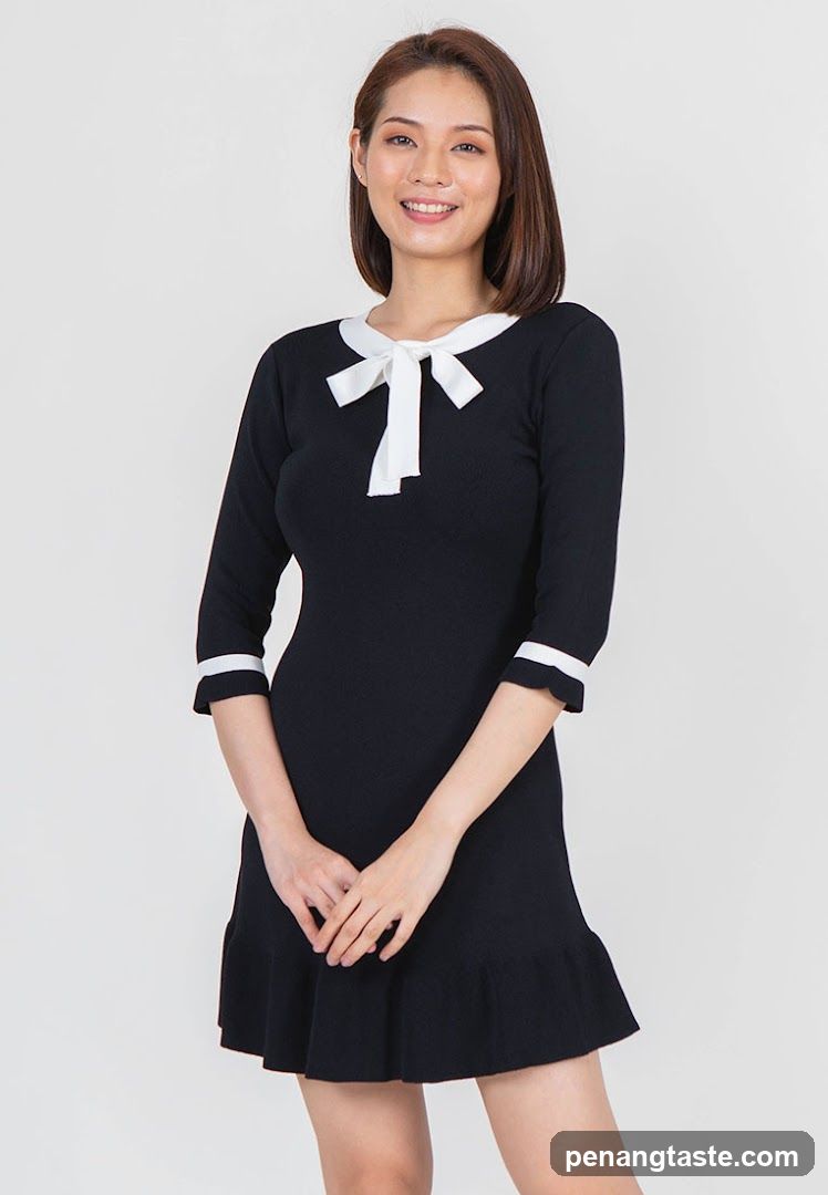 Woman in Black Dress