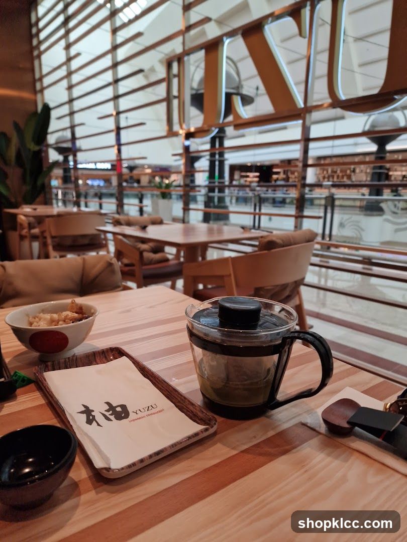 Restaurant Interior with Tea and Appetizer