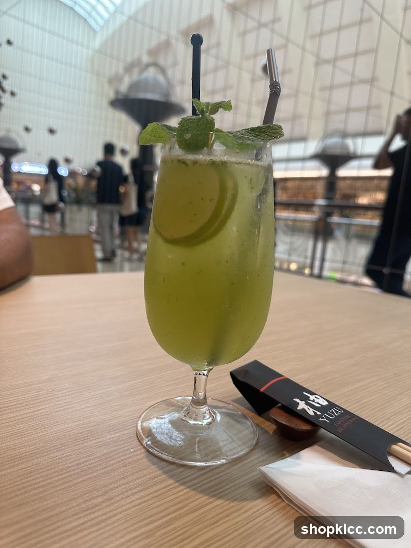 Green Drink with Chopsticks