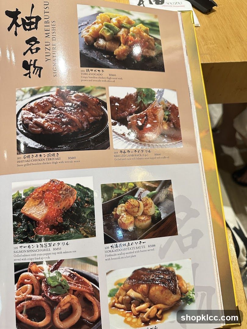YUZU MEIBUTSU SIGNATURE DISHES