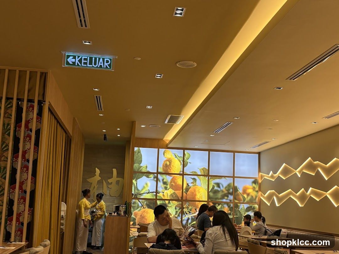 Restaurant Interior with Citrus Tree Mural
