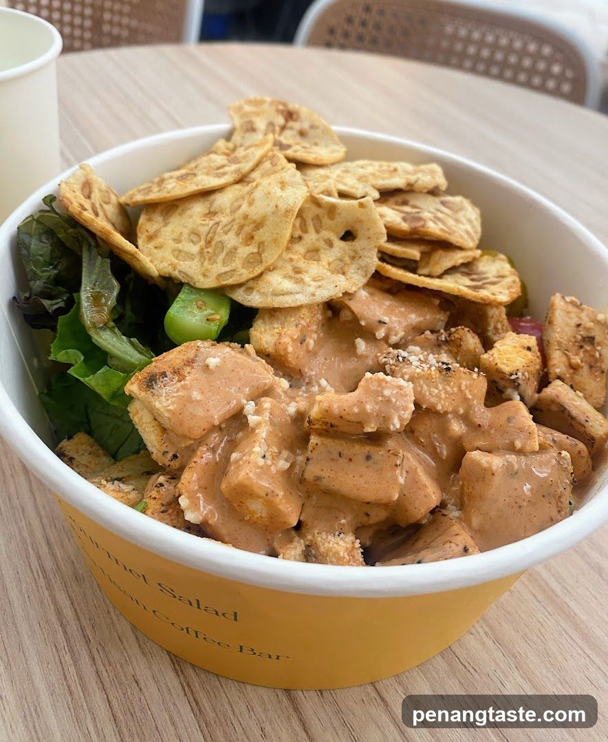 Salad Bowl with Croutons and Chips