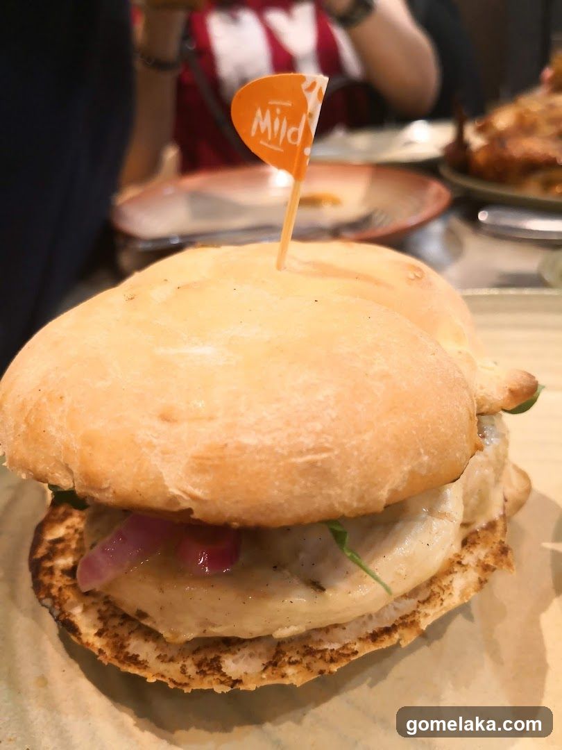 Burger with 'Mild' flag